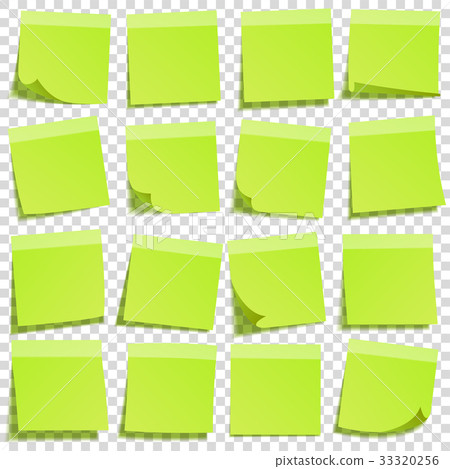 Sticky note with shadow isolated on transparent Sticky note with shadow isolated on transparent 33320256