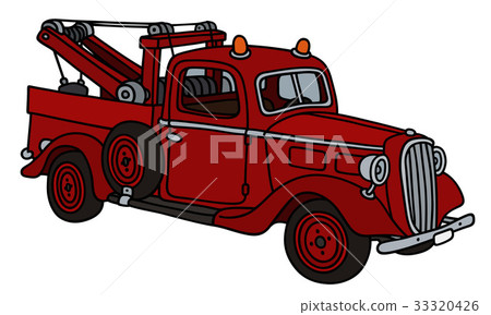 Retro wrecking truck 33320426