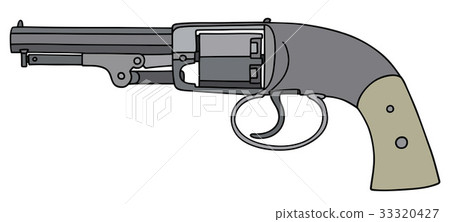 Vintage revolver with ivory handle 33320427