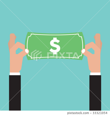 Hand Splaying Banknote Vector Illustration 33321054