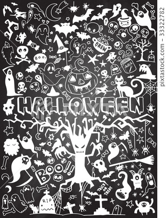 set of Halloween doodle set of Halloween doodle 33322782
