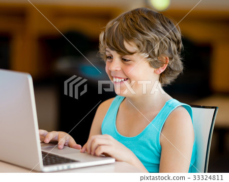 Little boy with laptop Little boy with laptop 33324811