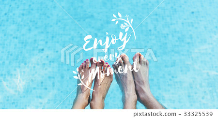 Enjoy Moment Things Positive Words Phrase Graphic Enjoy Moment Things Positive Words Phrase Graphic 33325539