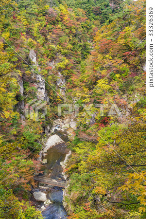 Naruko Gorge Valley with colorful foliage Naruko Gorge Valley with colorful foliage 33326369