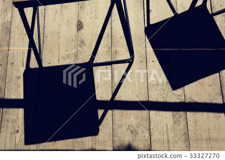 Shadow of chair and wooden plank Shadow of chair and wooden plank 33327270