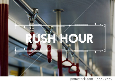 Rush hour Transportation Train Bus City Lifestyle Word 33327669