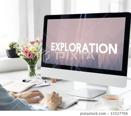 Exploration word on nature background with trees Exploration word on nature background with trees 33327766