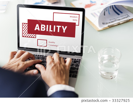 Businessman Working on the Laptop Planning Strategy 33327925