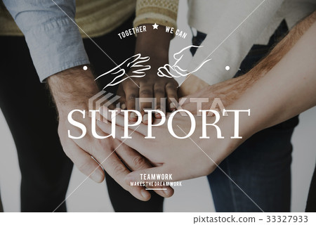 Partnership Team Support Togetherness Cooperation Hands Graphic 33327933