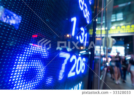 Stock market price display Stock market price display 33328033