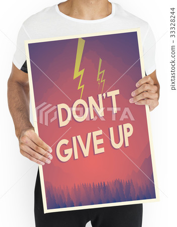 People holding aspiration word quote banner board People holding aspiration word quote banner board 33328244