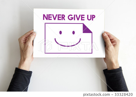 Paper Sheet Smiling Happiness Word 33328420