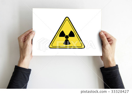 Radioactive risk hazard safety caution sign Radioactive risk hazard safety caution sign 33328427