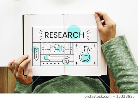 Illustration of science chemistry experiment study on textbook Illustration of science chemistry experiment study on textbook 33328653