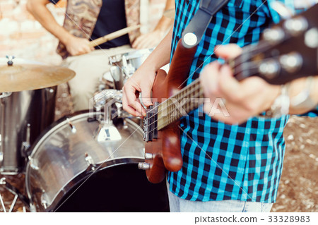 Playing music in the street Playing music in the street 33328983