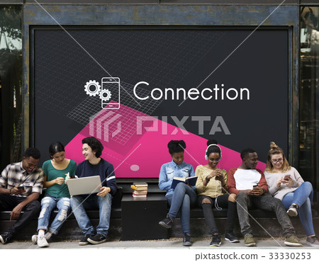 Database System Computer Technology Development Digital Icons Graphic 33330253