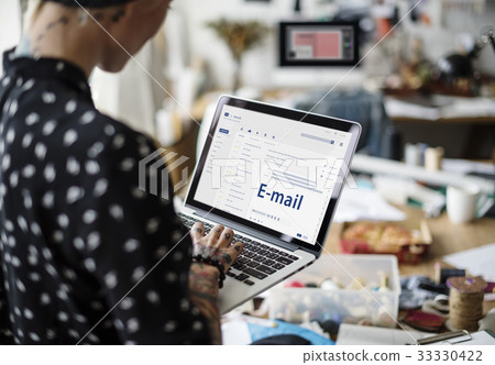 Online Message Communication Connection Concept 33330422