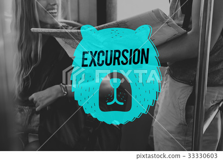 Journey Trip Bear Icon Word 33330603