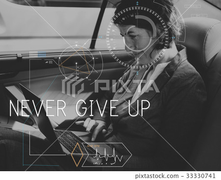 Never Give Up Message Quote Motivation Word 33330741