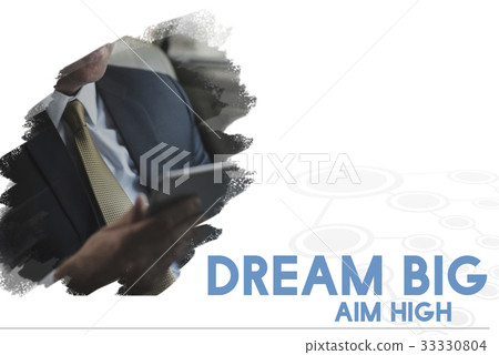 Dream Big Aim High Motivation Word Graphic 33330804