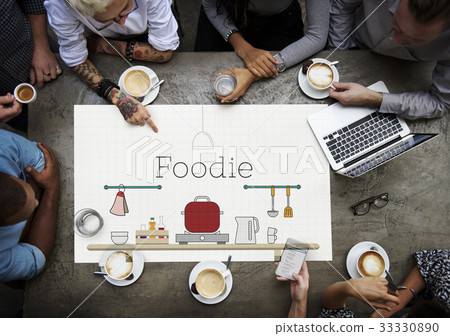 People with illustration of food cooking kitchen utensil People with illustration of food cooking kitchen utensil 33330890
