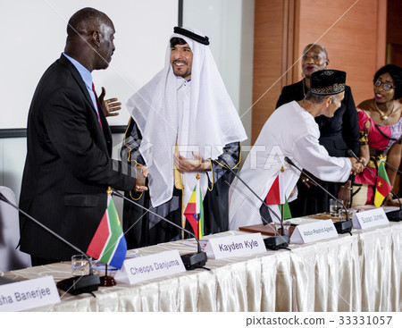 Hands Shake Agreement Diversity Conference Partnership 33331057