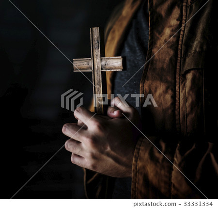 Adult Woman Hands Holding Cross Praying for God Religion 33331334