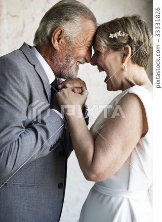 Senior Couple Holding Hands Together Cheerful Senior Couple Holding Hands Together Cheerful 33331826