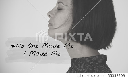 Life Motivation Word on Adult Woman Background 33332209