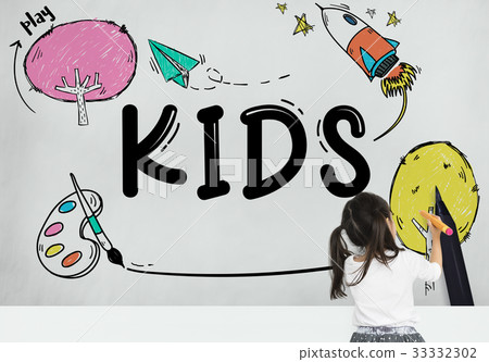 Kids Fun Camp Education Space Icons 33332302