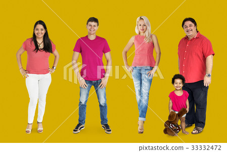 Diversity People Set Gesture Standing Together Studio Isolated 33332472
