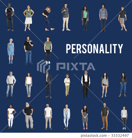 Various of diversity people full body standing with smiling on background Various of diversity people full body standing with smiling on background 33332497