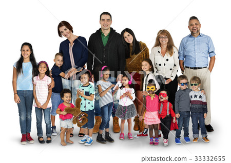 Diversity People Family Together Love Studio Portrait Isolated Diversity People Family Together Love Studio Portrait Isolated 33332655