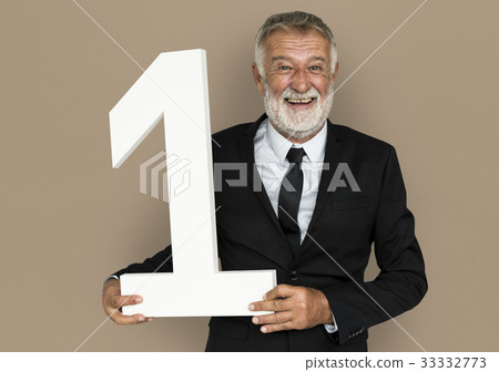 Caucasian Business Man Rank Number One 33332773