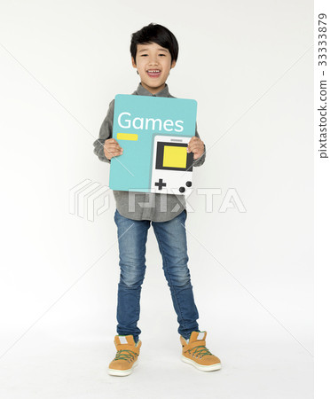 Illustration of portable handheld game device 33333879