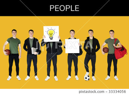 Young Adult Man Sport Player Studio Portrait Isolated Young Adult Man Sport Player Studio Portrait Isolated 33334056