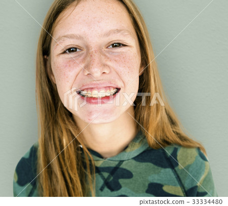 Young caucasian girl is smiling 33334480