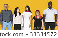 Group of Diverse People Stand Together Studio Portrait 33334572