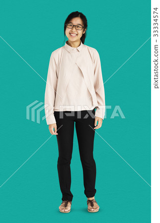 Young Asian Adult Woman Smile Face Studio Portrait Young Asian Adult Woman Smile Face Studio Portrait 33334574