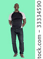 African descent man smiling studio portrait 33334590