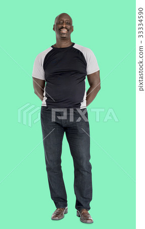 African descent man smiling studio portrait African descent man smiling studio portrait 33334590