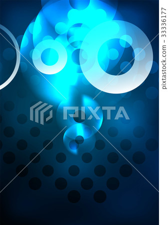 Glowing circles in the dark 33336177