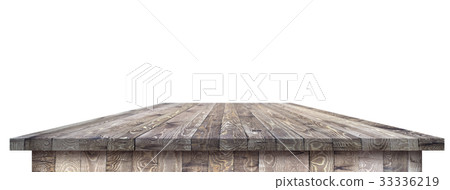 Empty wooden table perspective with clipping mask 33336219