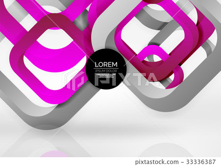 Squares geometric shapes in light grey 3d space Squares geometric shapes in light grey 3d space 33336387