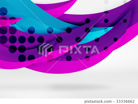Vector colorful wave lines in white and grey 3d 33336662
