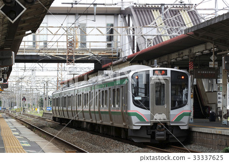 图库照片 白色石头 须贺川市 东日本铁路