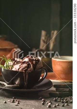 Chocolate coffee ice cream Chocolate coffee ice cream 33338290