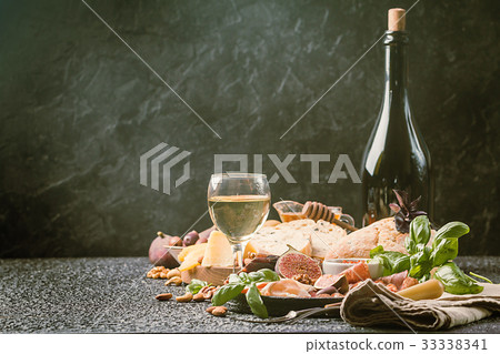 Italian antipasti wine snacks set 33338341