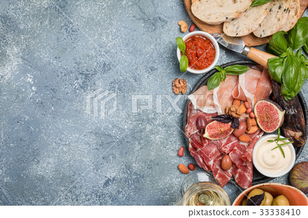 Italian antipasti wine snacks set 33338410