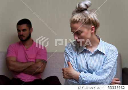 Young couple angry at each other 33338682